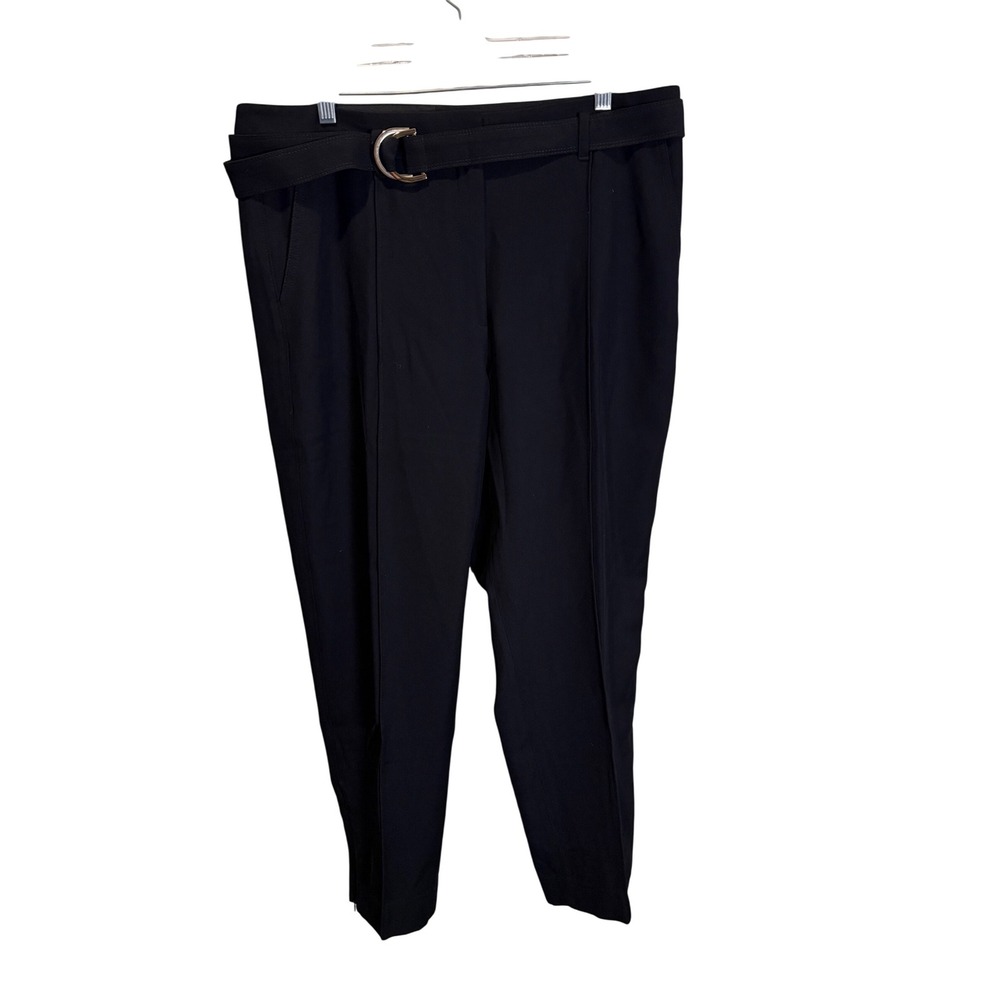 White House Black Market‎ WHBM The Relaxed Ankle Pants Pockets Black Size 16L